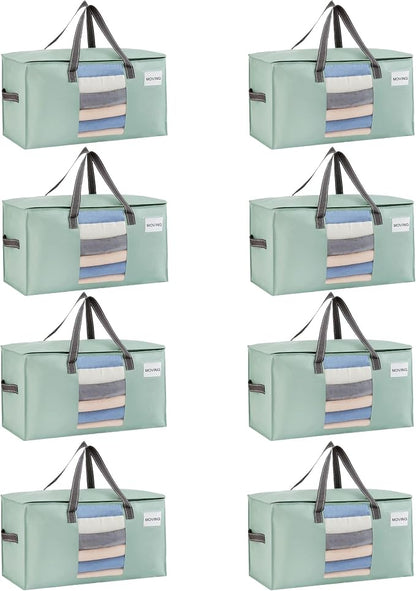 VENO 8 Pack Moving Bags, Comforter and Blanket Storage Bags by Veno