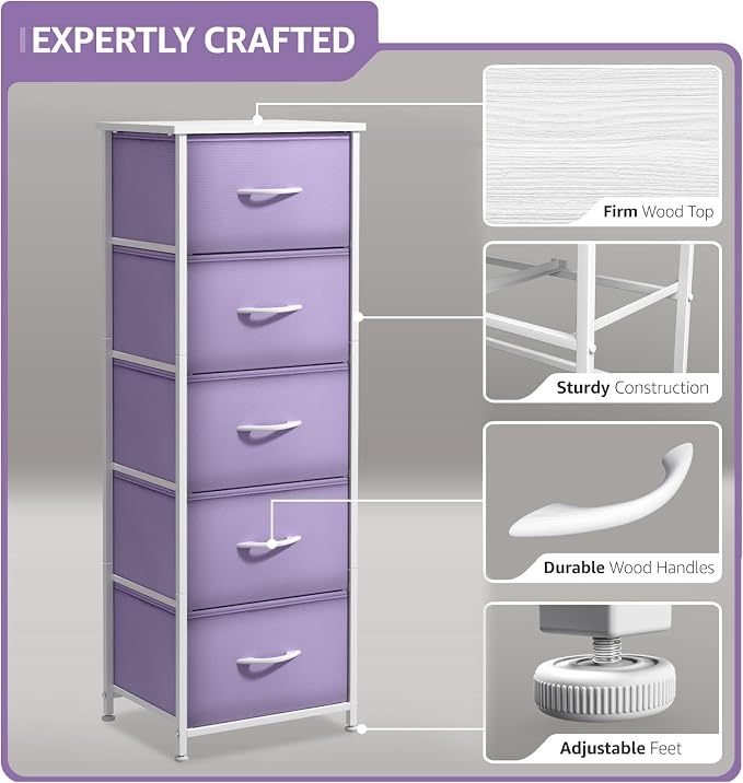 Sorbus Fabric Dresser for Kids Bedroom - Image 4