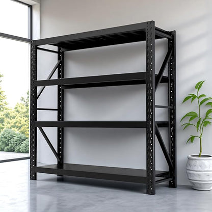Heavy Duty Warehouse Shelving 4-Tier Industrial Steel Storage Shelves, 2600LB by Unknown