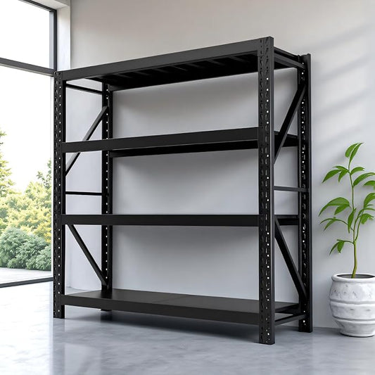 Heavy Duty Warehouse Shelving 4-Tier Industrial Steel Storage Shelves, 2600LB by Unknown