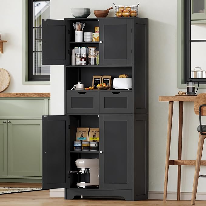 Iwell 57.8" H Tall Storage Cabinet - Image 5