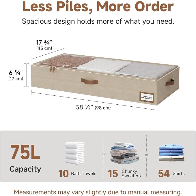 StorageWorks Extra Large Under Bed Storage Containers - Image 2
