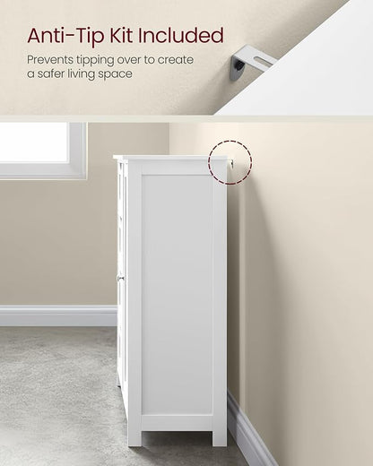 VASAGLE Storage Cabinet with Drawers, Freestanding Floor Cabinet with Door - Image 3