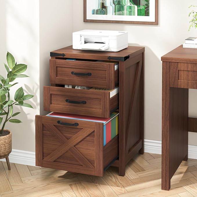 Halitaa Small Farmhouse File Cabinet - Image 4