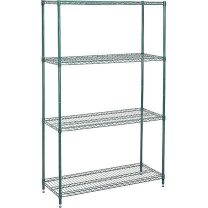Nexel Economy Wire Shelving Starter Unit, 4 Tier, x 36"L, x 74"H by Nexel