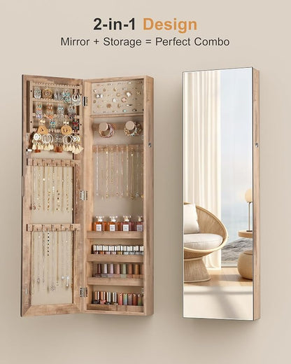 Nicetree Mirror Jewelry Cabinet, Jewelry Armoire - Image 5