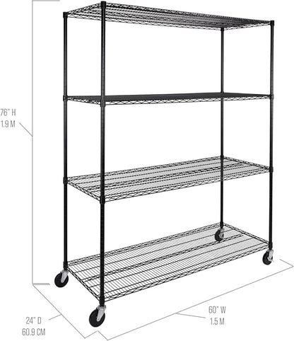 Seville Classics UltraDurable Heavy Duty NSF Solid Steel Wire Rack Storage Unit - Image 3