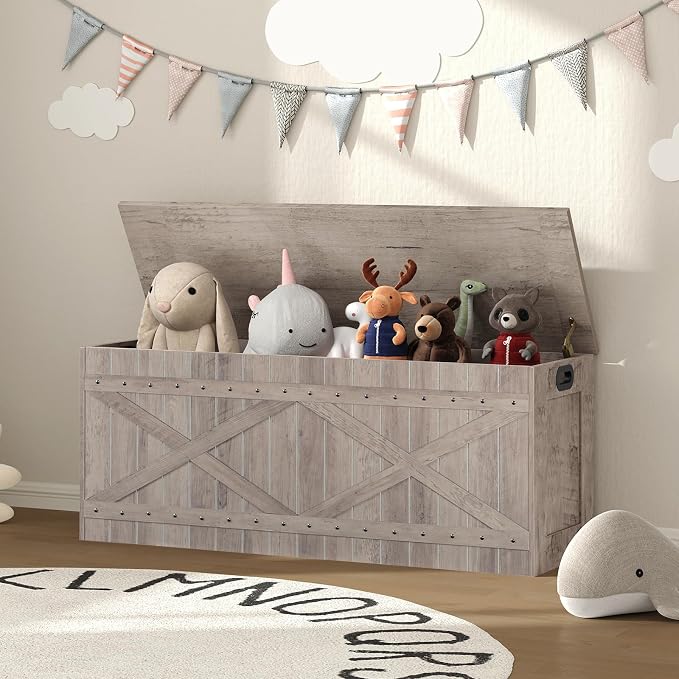 MAHANCRIS 47.2" Storage Chest, Extra Large Toy Box - Image 3