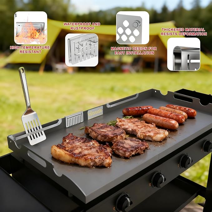 Magnetic Grill Grease Gate Set, 6 Pack Magnetic Hooks and Tool Holder Combo - Image 5