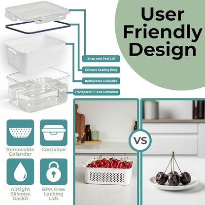 5 Pack Large Fruit Storage Containers - Image 3