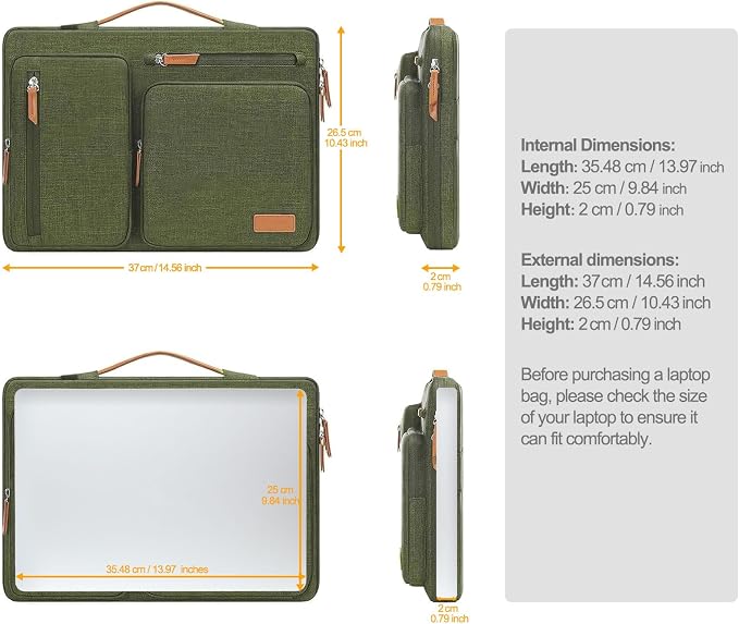 MOSISO 360 Protective Laptop Case 14 inch, 14 inch Laptop Sleeve Compatible - Image 8