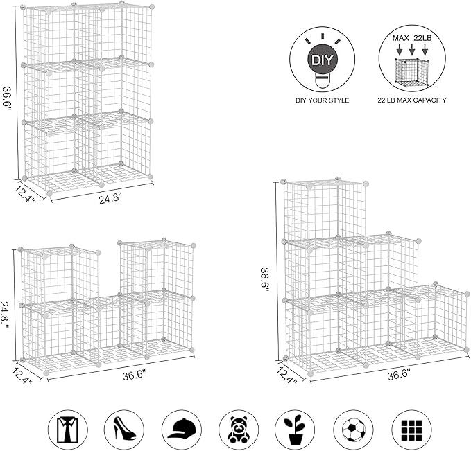 C&AHOME Wire Cube Storage, 6 - Image 3