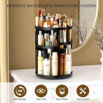 Makeup Organizer 360 rotating, Adjustable Skincare Organizers - Image 3