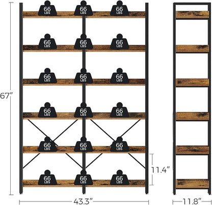 Seventable Bookshelf 6 Tier - Image 3