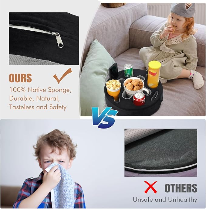 INNO STAGE Couch Cup Holder-Sofa Cup Holder Pillow | Couch Caddy Buddy | Drinks - Image 4