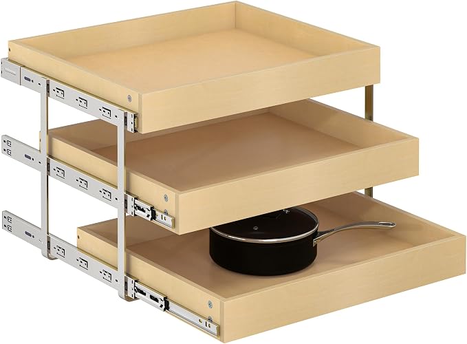 WelFurGeer 3-Tier Pull Out Cabinet Organizer by WelFurGeer