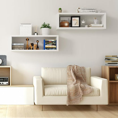 24in Floating Cube Shelves Set of 2, Display Shelves Wall Mount, Decorative - Image 8