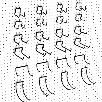 INCLY 24 Pack Heavy Duty Pegboard Hooks, 1/4" Pegboard Drill Holder Tool - Image 8