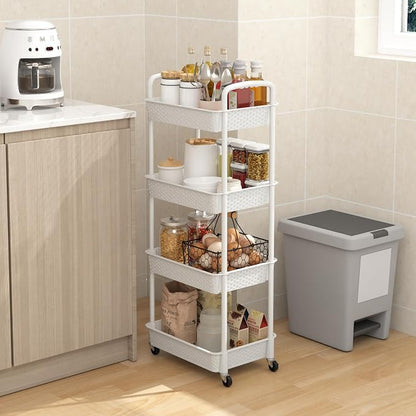 MOYIPIN 4-Tier Plastic Rolling Utility Cart - Image 6