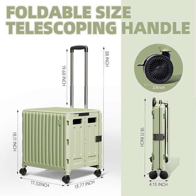 Heavy Duty Rolling Cart for Stairs：Collapsible Utility Crate - Image 2