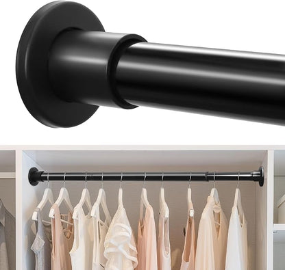 Closet Rods for Hanging Clothes, 18-78 Inch Stepless Adjustable Closet Rod by CLOPOMIC