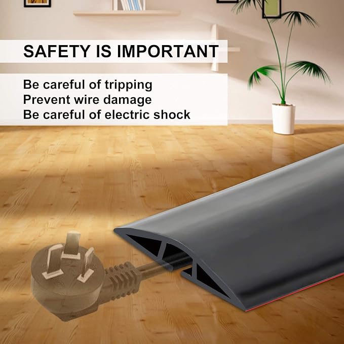 6.5Ft Floor Cord Cover Silicone Cable Protector Easy to Install Wire Organizer - Image 6
