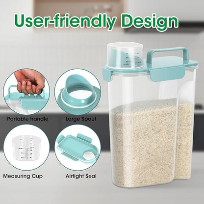 TBMax Airtight Rice Container 10 Lbs Cereal Dispenser, Small Pet Cat Dog Food - Image 4