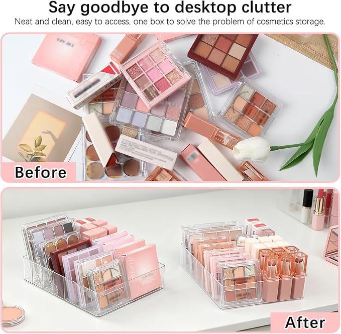 Makeup Organizer for Eyeshadow Palette and Lipstick Organizer, 7 Section - Image 5