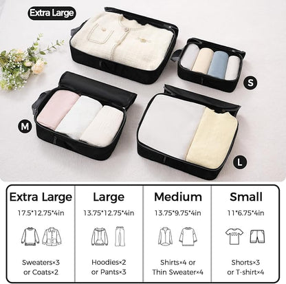 BAGAIL 4 Set/6 Set/8 Set Compression Packing Cubes Travel Accessories - Image 2