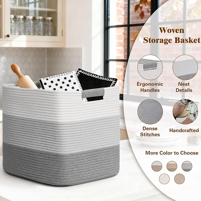 15×13 Inch Storage Cubes, 3 Pack Cube Storage Bins - Image 4