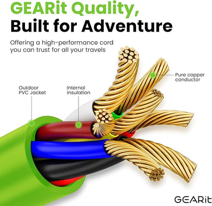 GEARit 7 Way Trailer Cord 7-Pin Plug Weatherproof Heavy Duty Wiring Harness - Image 5