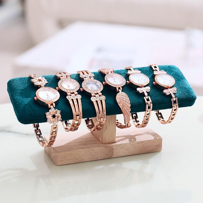 Wooden Watches Display Tower Base Watch Neck Bracelet Organizer Rack Bangle - Image 2