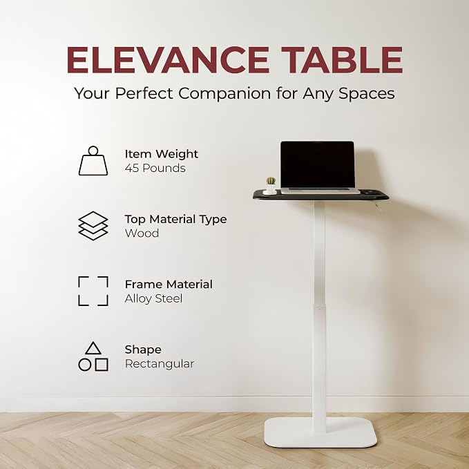Ergohome™ ELEVANCE Table™ Height Adjustable Side Table - Image 6