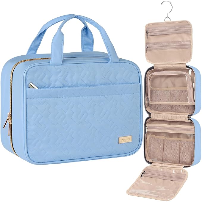 NISHEL Travel Toiletry Bag for women, Portable Hanging Organizer for by NISHEL