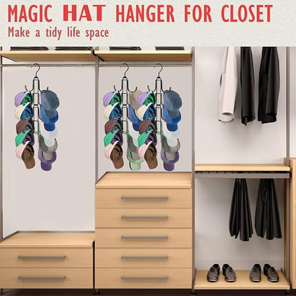 Hat Organizer for Closet, Collapsible Caps Rack - Image 6