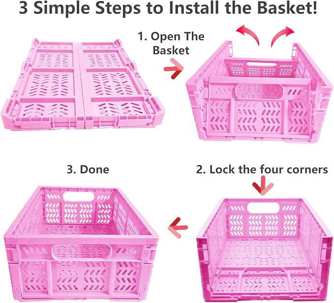 20L Folding Crate, Collapsible Storage Crates - Image 3