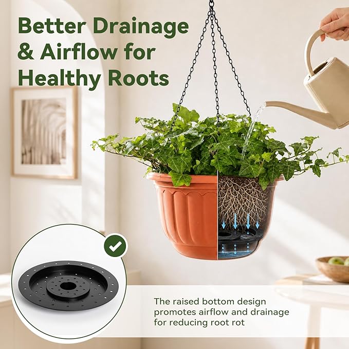 YIKUSH 12 Inch Hanging Planters - Image 4
