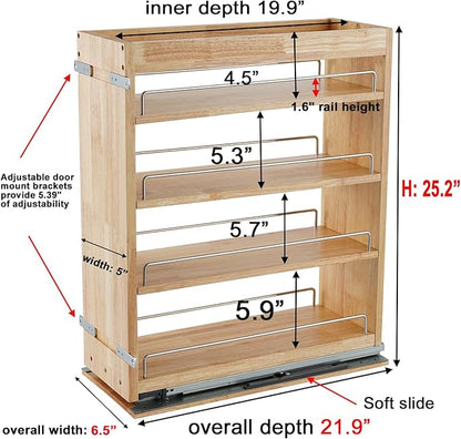 DINDON Pull Out Spice Rack Organizer - Image 3