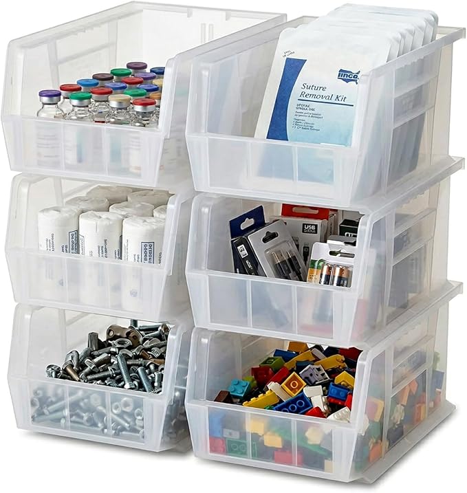 Quantum Storage QUS240 Heavy-Duty Stackable Plastic Storage Bins - Image 2