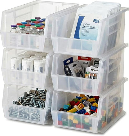 Quantum Storage QUS240 Heavy-Duty Stackable Plastic Storage Bins - Image 2