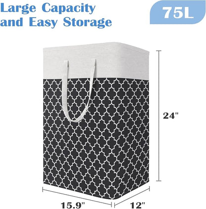 BlissTotes 3-Pack Laundry Basket, Freestanding＆Waterproof Laundry Hamper - Image 2