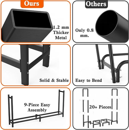 WALMANN Heavy-Duty 8 ft Firewood Rack - Image 6