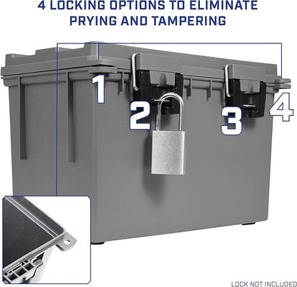 Sheffield XL Ammo Box Made in USA, Stackable Lockable Ammo Storage Box | 2 Pack - Image 7