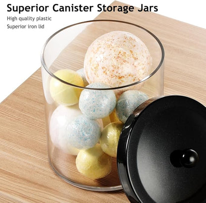 4 Pack 50Oz Large Plastic Apothecary Jar - Image 4