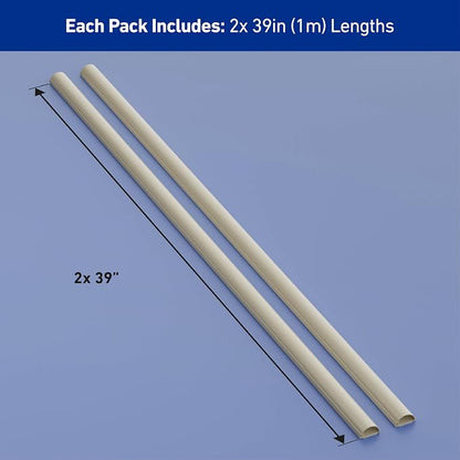 D-Line Half Round Cord Hider, Patented Cable Cover, Hide TV Wall Mount Wires - Image 4
