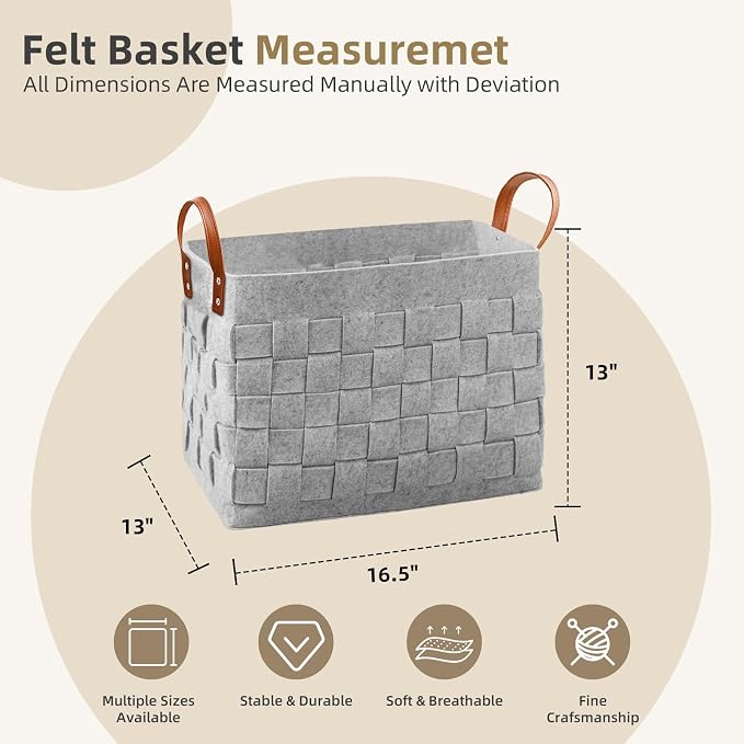 boldmonkey Blankets Basket 16.5 " x13 x13, Large Storage Baskets - Image 4