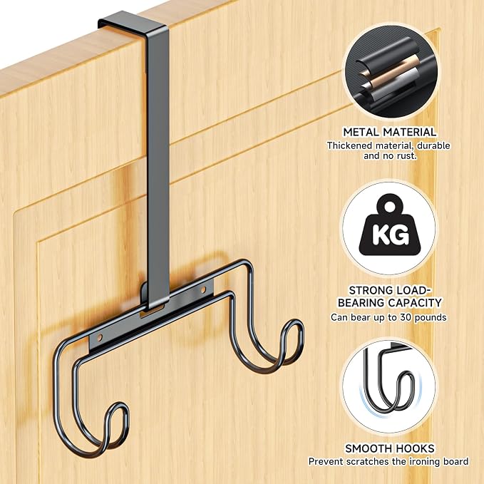 Ironing Board Holder Wall Mount/Over The Door Ironing Board Hanger, Laundry - Image 8