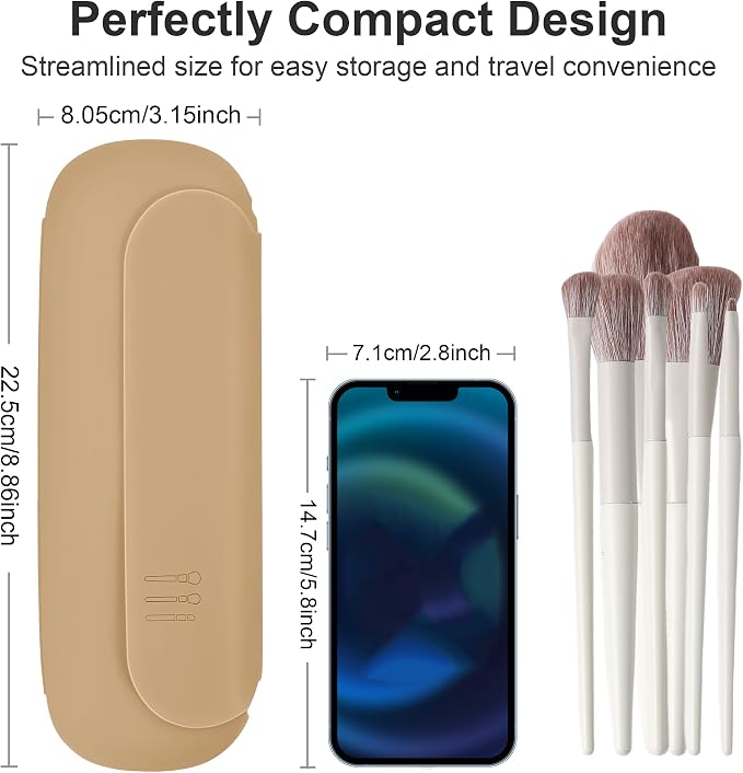 Silicone Travel Makeup Brush Holder - Image 5