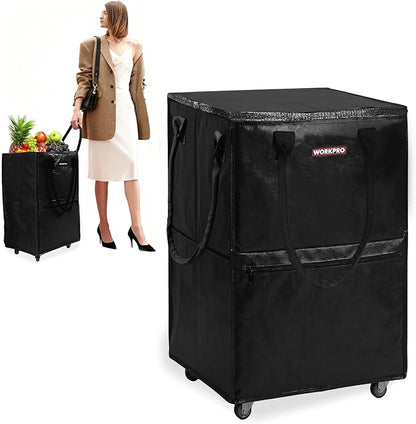WORKPRO Large Rolling Grocery Bag, 36-Gallon Tote by WORKPRO
