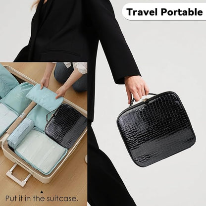 Travel Makeup Bag Makeup Cosmetic Train Case Organizer Portable Storage Bag - Image 7